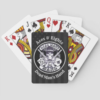 Aces n Acht Tote Mann's Hand American Flag Spielkarten