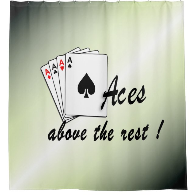 Aces oberhalb der Erholung Green Duschvorhang (Vorderseite)