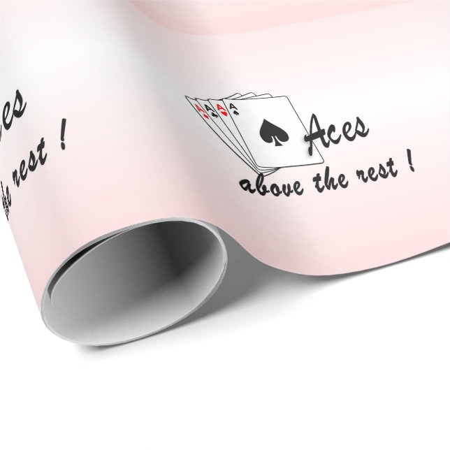 Aces oberhalb der Erholung Rot Geschenkpapier (Rolleneckpunkt)