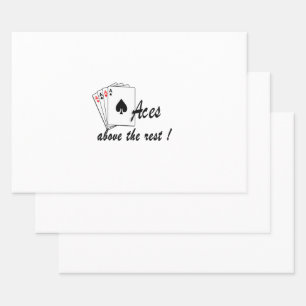 Aces oberhalb der Erholung White Geschenkpapier Set