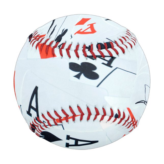 Aces Poker Cards Muster, Baseball. Baseball (Vorderseite)