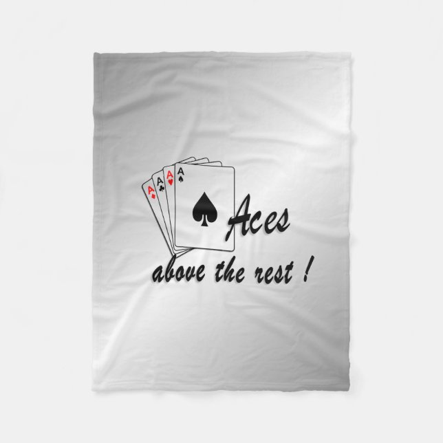Aces Poker Hand Fleecedecke (Vorderseite)