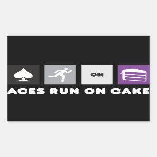 Aces Run on Cake Sticker Dark