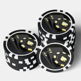 "Aces" schwarz Pokerchips