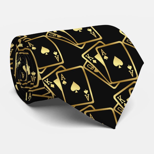 Aces Tie One on Casino Tie Krawatte (Gerollt)