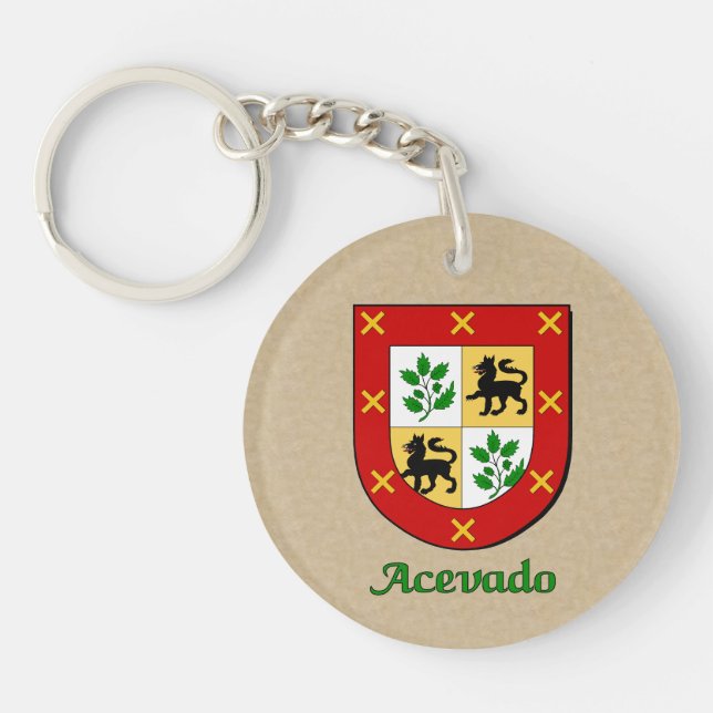 Acevado Family Shield et drapeau mexicain (Devant)