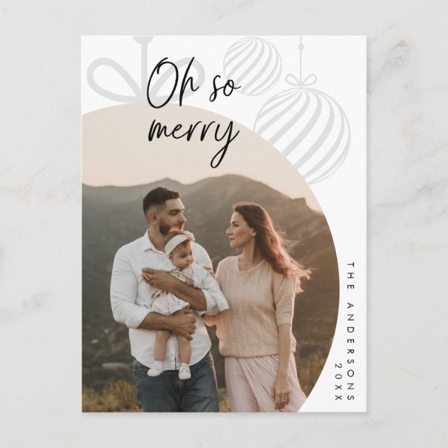 Ach, das Foto der Familie, Weihnachtsgrüße Postkarte (Vorderseite)
