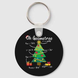 Ach geometrisch lustige Weihnachtsbaumgeometrie ma Schlüsselanhänger