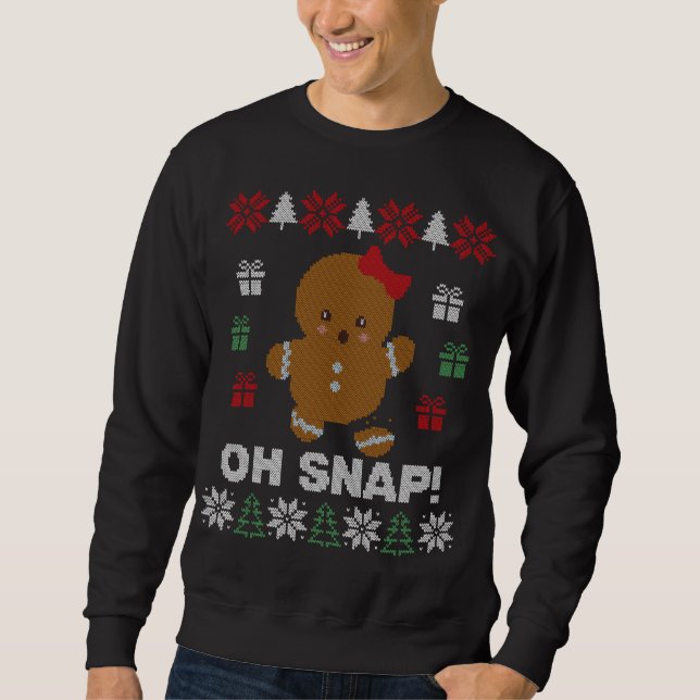 Ach, nein! Gingerbrot Cookie Ugly Sweaters Sweatshirt (Vorderseite)