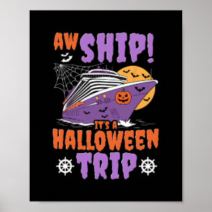 Ach Schiff, es ist eine Halloween-Reise Gruselige Poster