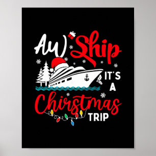 Ach Schiff es Weihnachten Reise Kreuzfahrt Xmas Li Poster