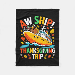 Ach Schiff Lustiger Truthahn Thanksgiving Kreuzfah Fleecedecke