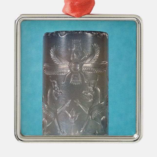 Achaemenidzylinder-Siegel Silbernes Ornament (Vorne)