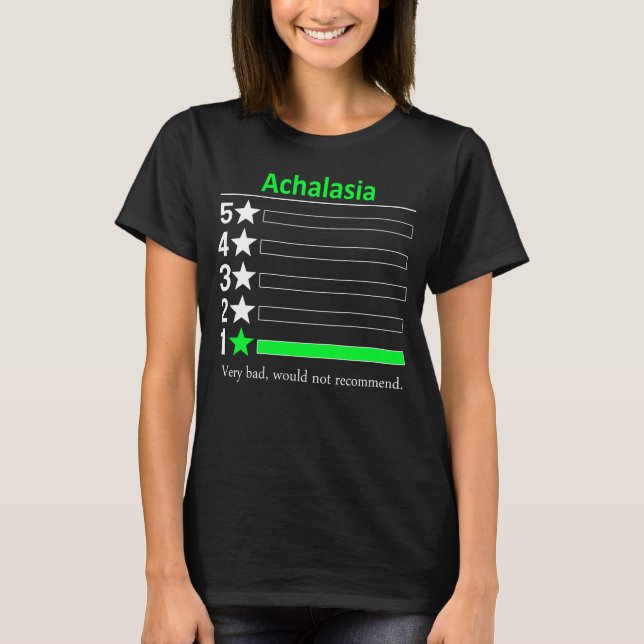 Achalasia Sehr schlecht, würde nicht empfehlen. T-Shirt (Vorderseite)