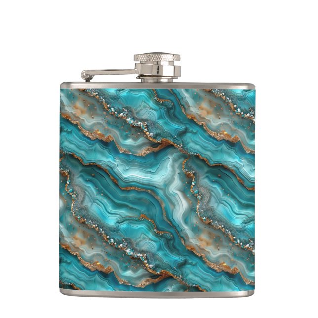 Achat-Druck-Flasche Flachmann (Vorderseite)