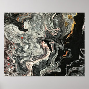Achat-Flüssigkeits-Marmor Poster