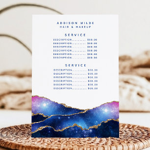 Achat-Galaxie-Himmelssterne-Salon-Service-Preis Menükarte