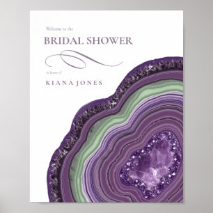 Achat-Geoden-Glitter-Brautparty Violett ID647 Poster