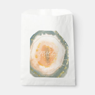 Achat-Geoden-Hochzeit mit Wasserfarben-Koralle Geschenktütchen