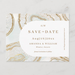 Achat-Quarz Hintergrund Save-the-Date-Postkarte Postkarte