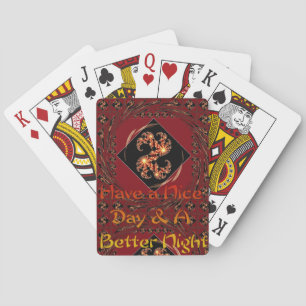 Achempong Designer Games: Vibrantes rotes Luxusp-S Spielkarten