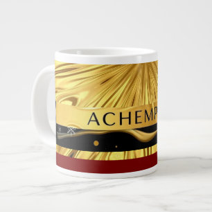 Achempong Designer Trinkware: Crimson & Gold Opule Jumbo-Tasse