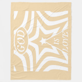 Achempong God is Liebe Star Creamy Sandstone Fleecedecke