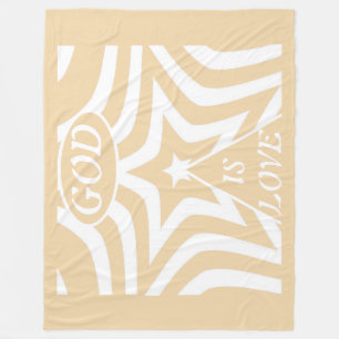 Achempong God is Liebe Star Creamy Sandstone Fleecedecke