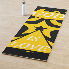 Achempong God Is Love Star Cyber Yellow & Black  Yogamatte