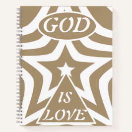 Achempong God Is Love Star Light Taupe -  Faith Notizbuch