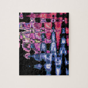 Achempong Modern Synthwave: Pink Blaues Abstrakt