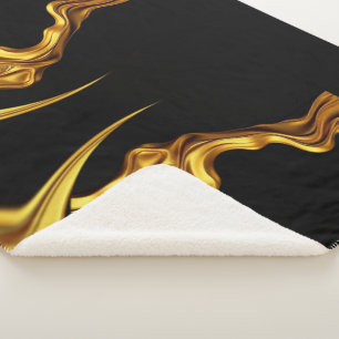 Achempong Opulenter Strudel  Flüssiger Luxus Gold  Sherpadecke