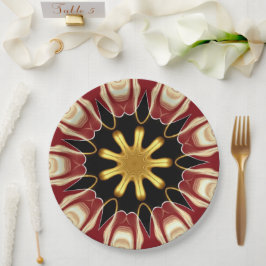 Achempong: Starburst | Deep Crimson & Gold Luxury  Pappteller