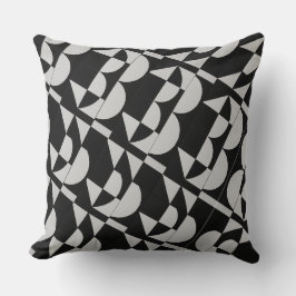 Achempong Zazzle: Geometric Black White Modern Art Kissen