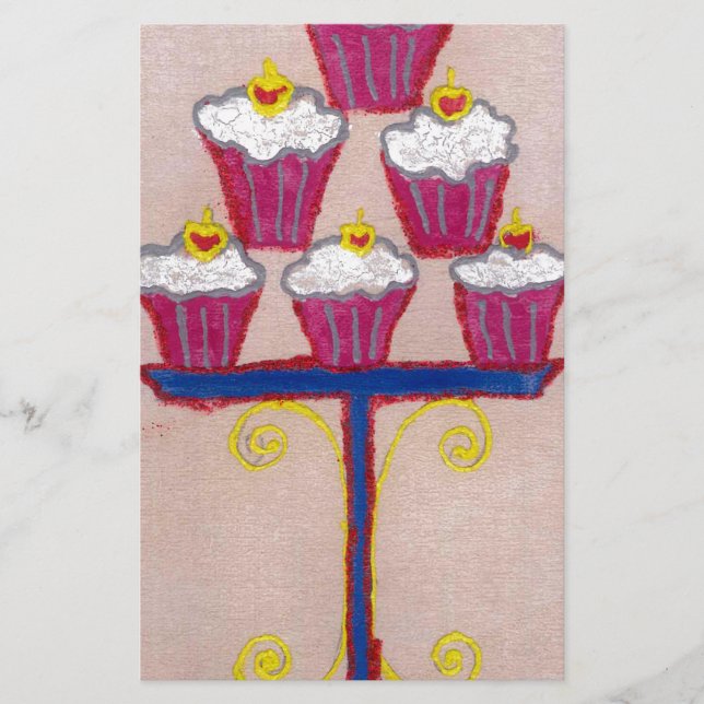 Achempongs künstlerische, inspirierende Cupcake-Co Briefpapier (Vorderseite)