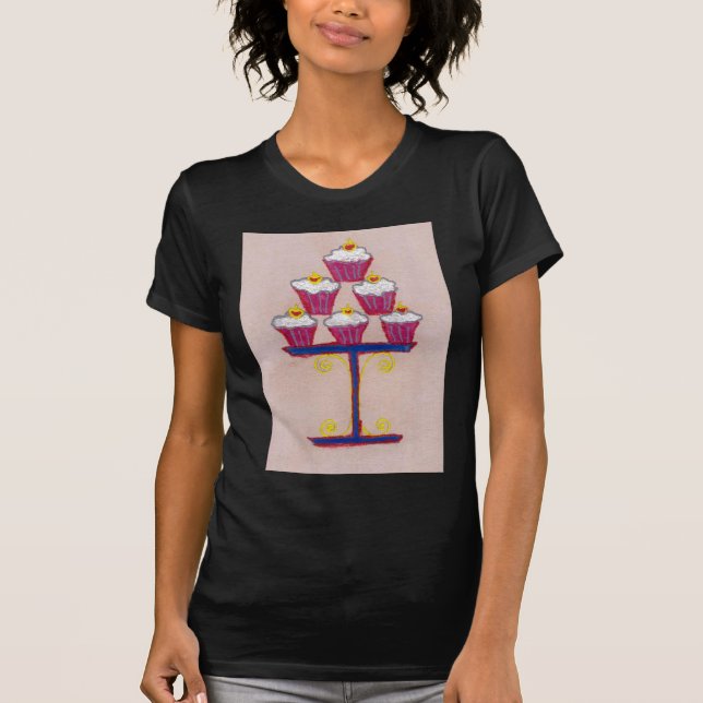 Achempongs künstlerische, inspirierende Cupcake-Co T-Shirt (Vorderseite)