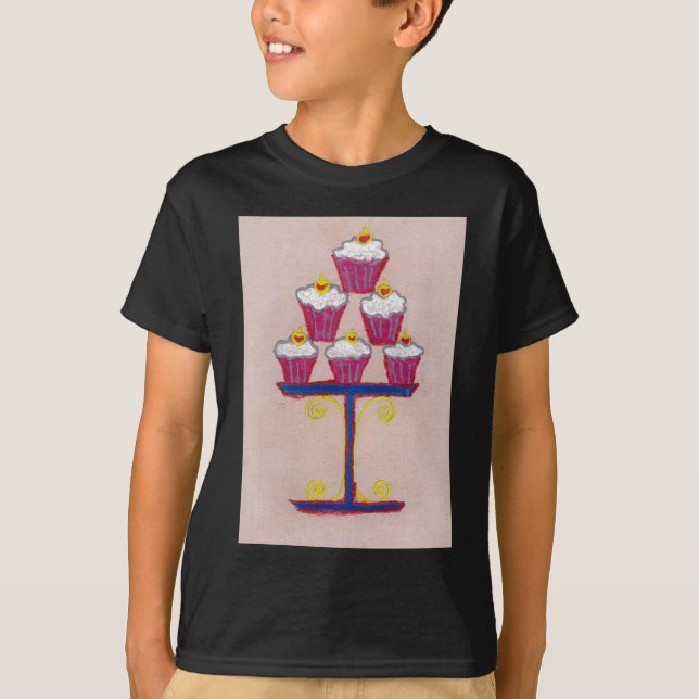 Achempongs künstlerische, inspirierende Cupcake-Co T-Shirt (Vorderseite)