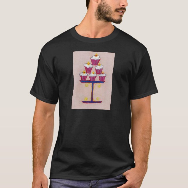 Achempongs künstlerische, inspirierende Cupcake-Co T-Shirt (Vorderseite)