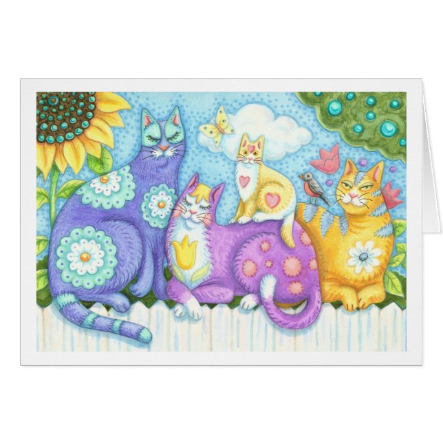 ACHETER DES AMIS DE FELINE, CARTE DE SALUT DE CHAT (Devant horizontal)