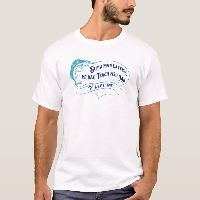 Acheter un homme Mange du poisson, Le T-shirt de j (Devant)