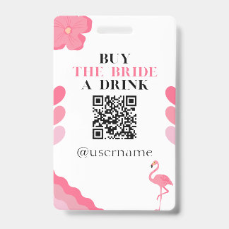 Acheter une boisson à la mariée Badge de collecte 