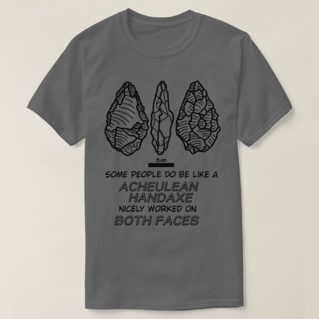 Acheulean Handaxe Archäologie T-Shirt (Design vorne)