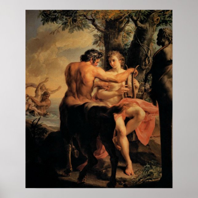 Achilles und das Centaur Chiron Poster (Vorne)