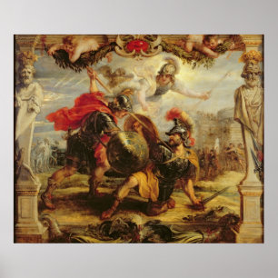 Achilleus, der Hector, 1630-32 besiegt Poster