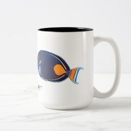 Achilleus u. Whitecheek Surgeonfishes Zweifarbige Tasse