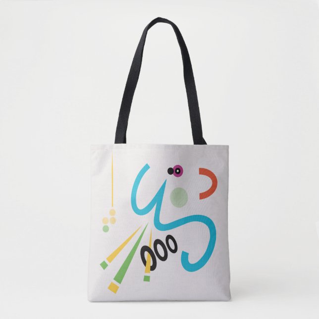Achoo Abstrakt Modern Art Smileline Tasche (Vorderseite)