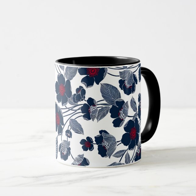 Achromatische Blume Tasse (VorderseiteRechts)