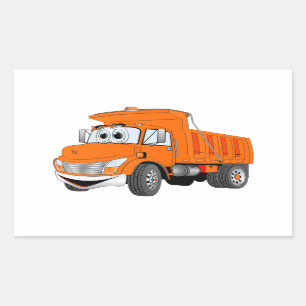 Achsen-Orangen-Cartoon des Kipper-2 Rechteckiger Aufkleber