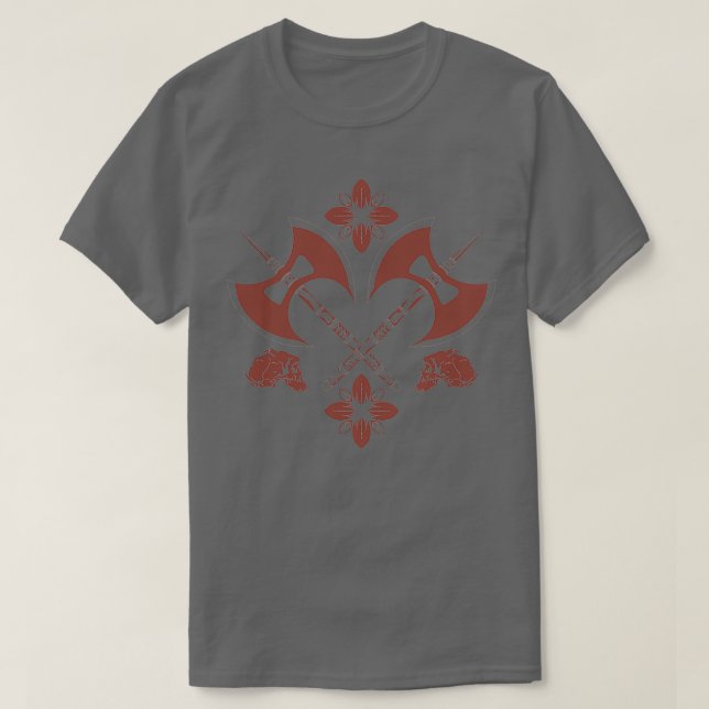 Achsen und Schädel T-Shirt (Design vorne)