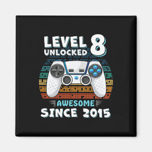 Acht 8 Jahre Sonnenson Boy Funny Gamer 8 Jahre alt Magnet